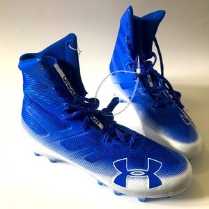 Under Armor blue & white Football Cleats